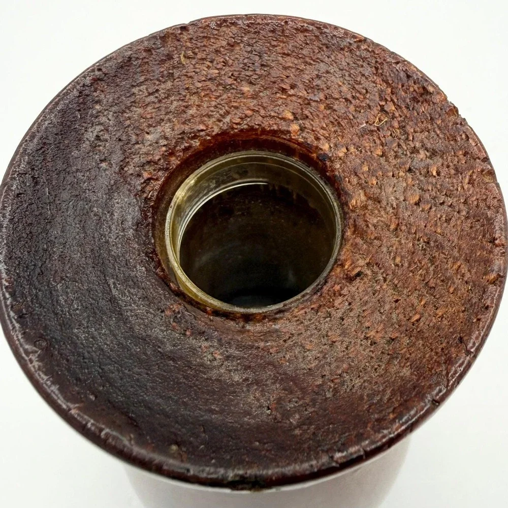 Vintage MCM Turned Wood Bud Vase Weed Pot Danish Modern 7.75